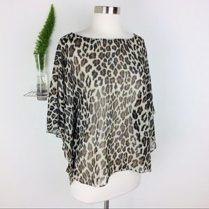 International Concept Animal Print Cover Up Size 4